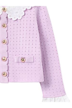 cardigan con occhielli rosa SELF-PORTRAIT KIDS | RS26724CAPINK